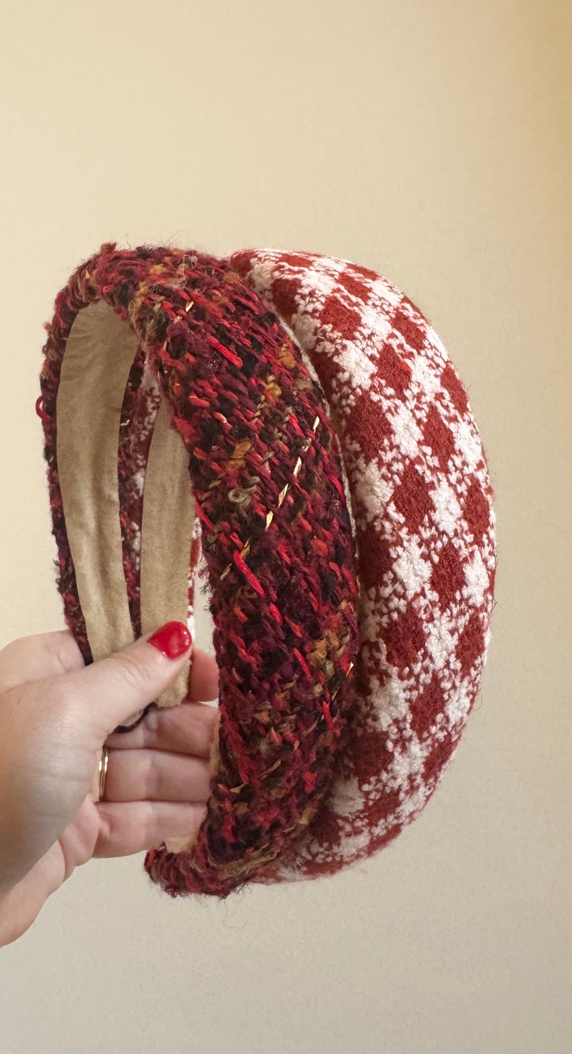 Christmas tweed headbands