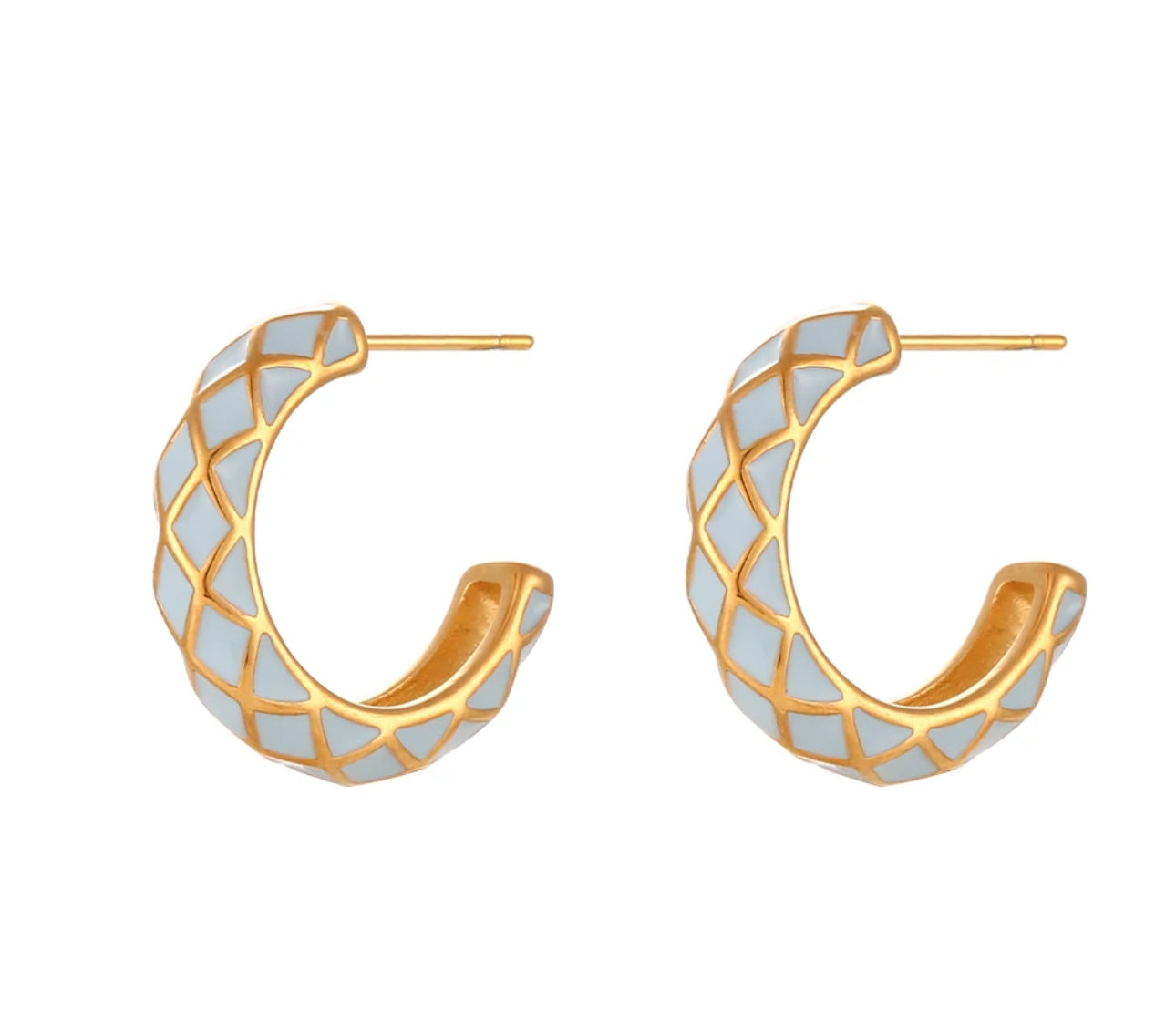 Gold CrissCross hoops