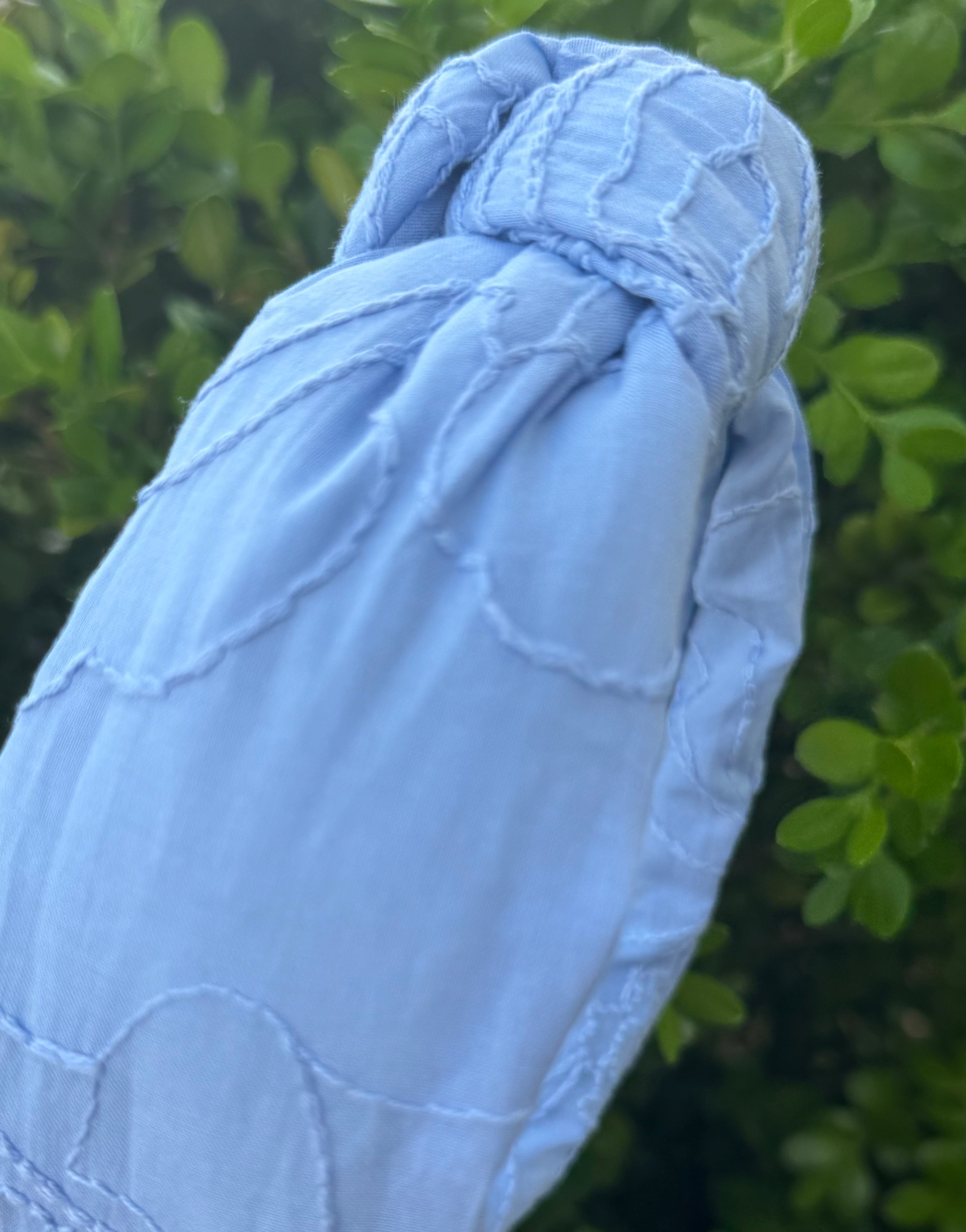 Powder Blue embroidered headband