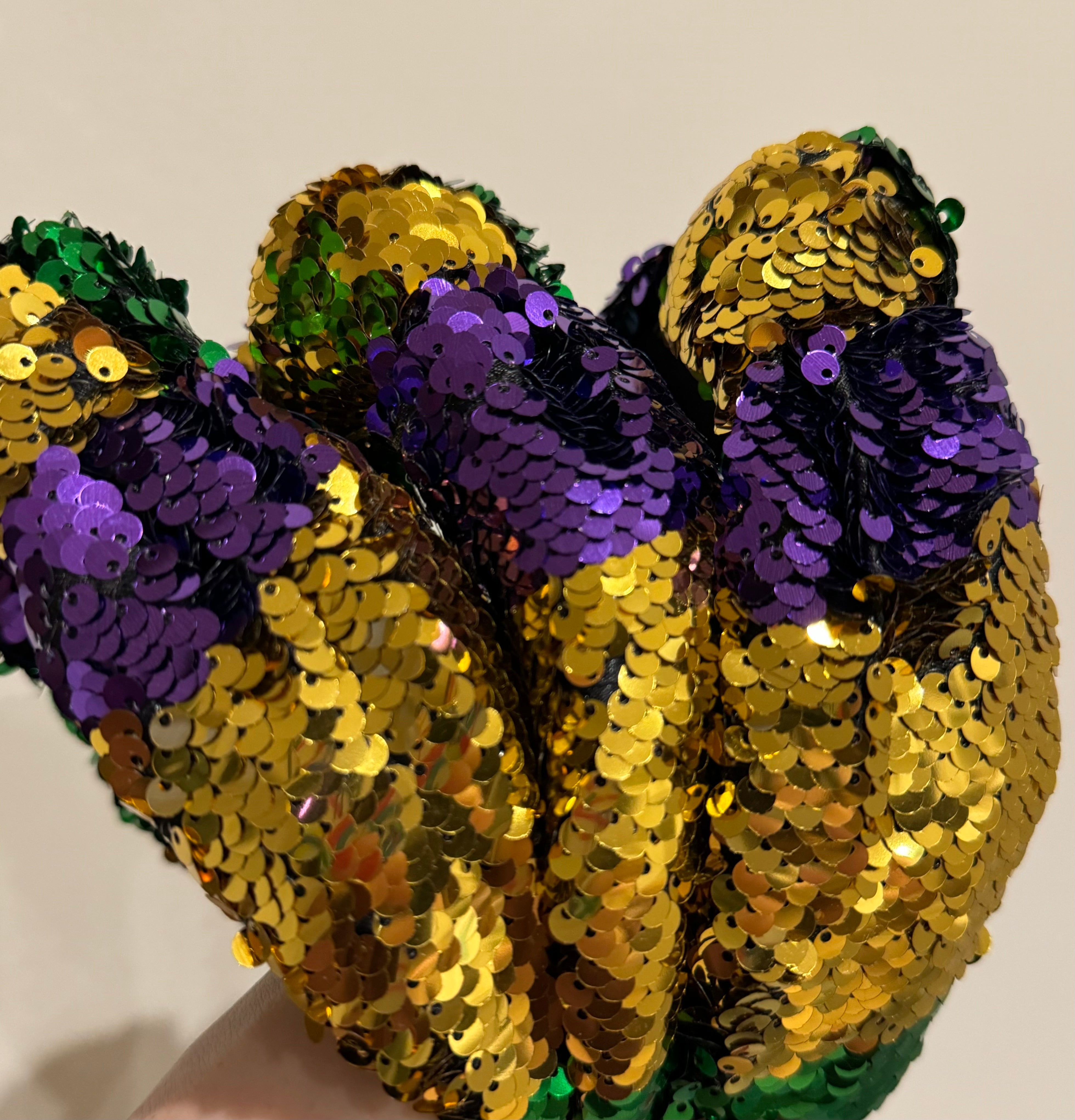 Mardi Gras sequin headband