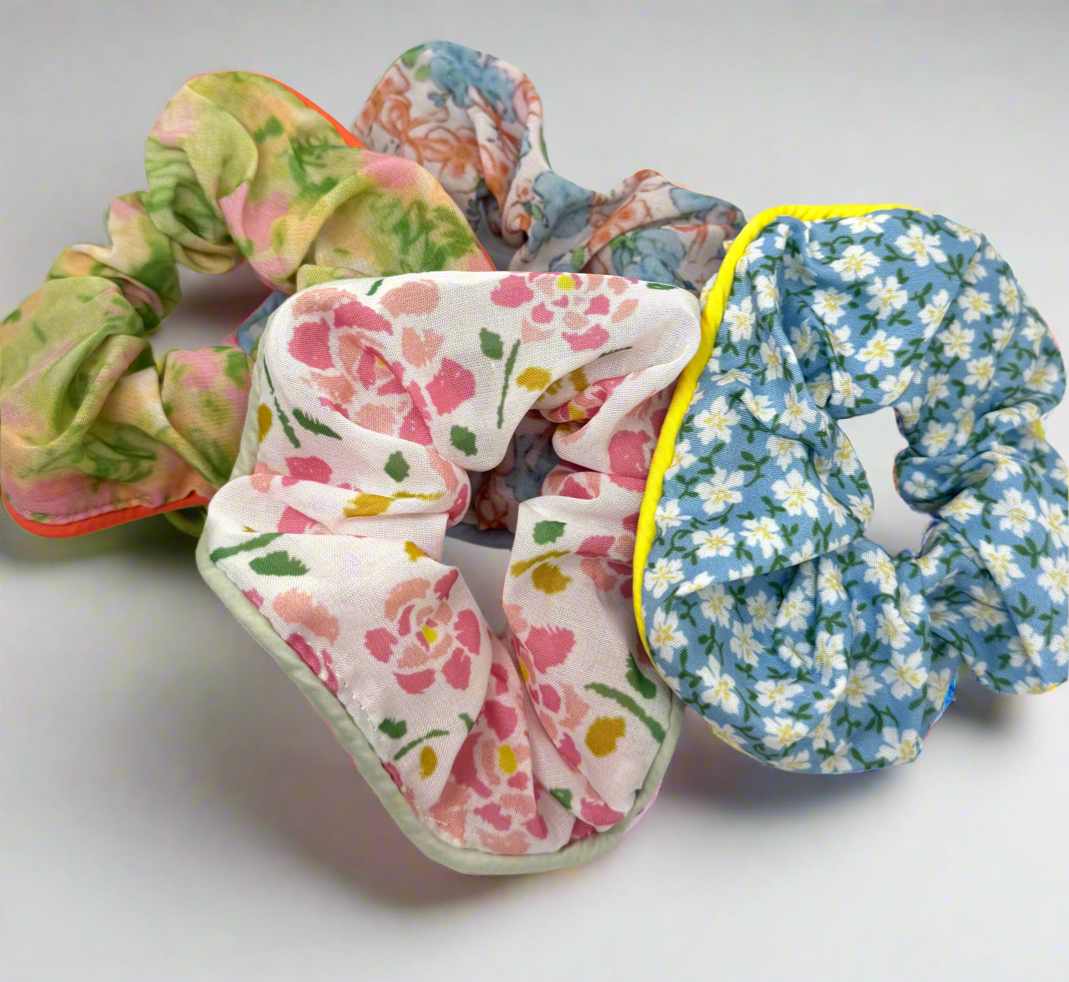 Floral scrunchies