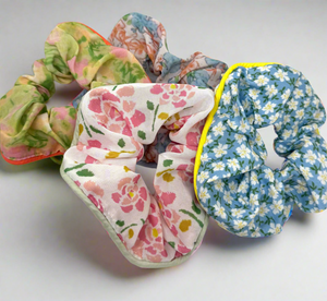 Floral scrunchies