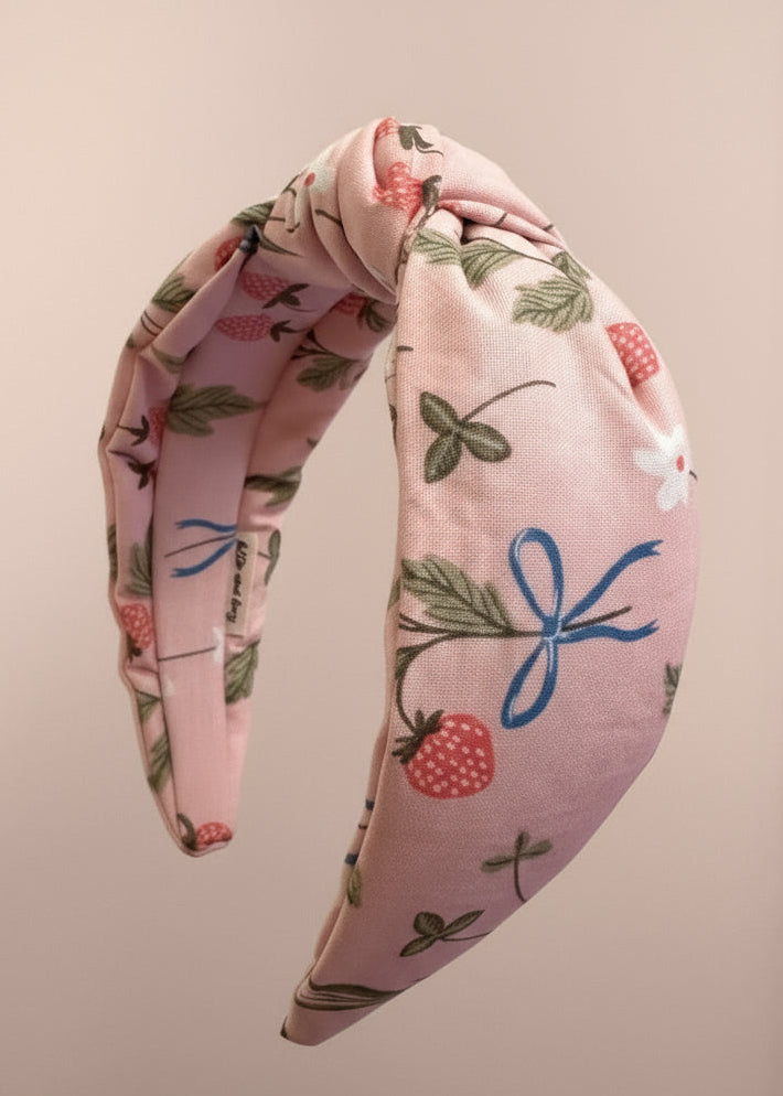 Strawberries and Bows headband
