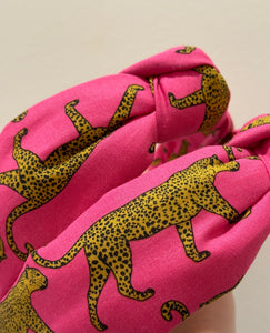 Hot Pink Leopard headband