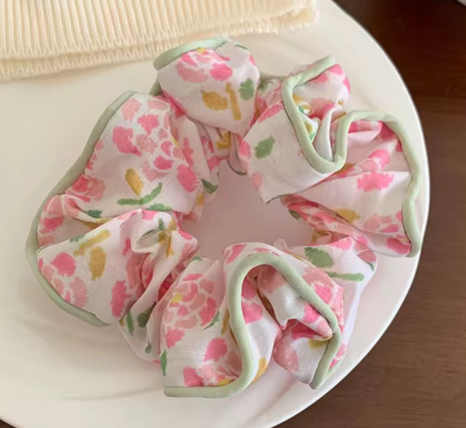 Floral scrunchies