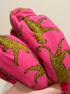 Hot Pink Leopard headband