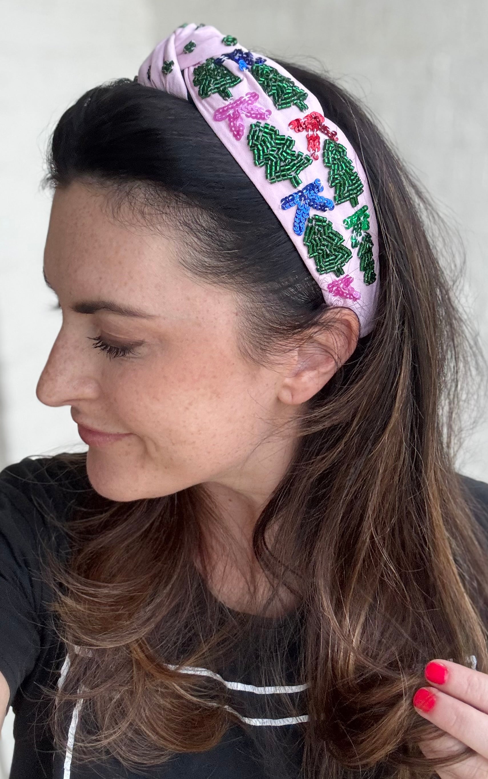 Pink Christmas headband