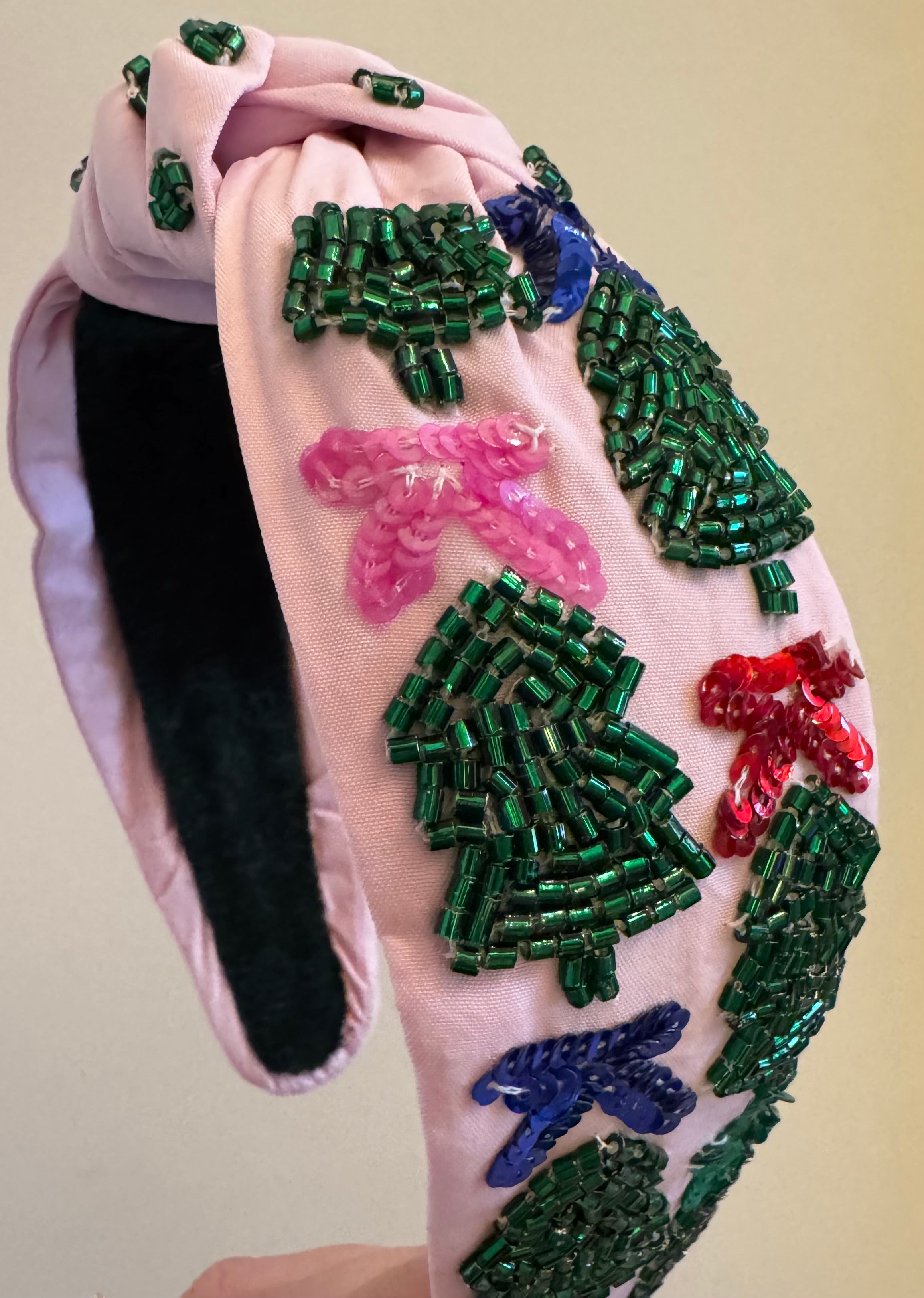 Pink Christmas headband