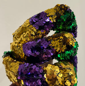 Mardi Gras sequin headband