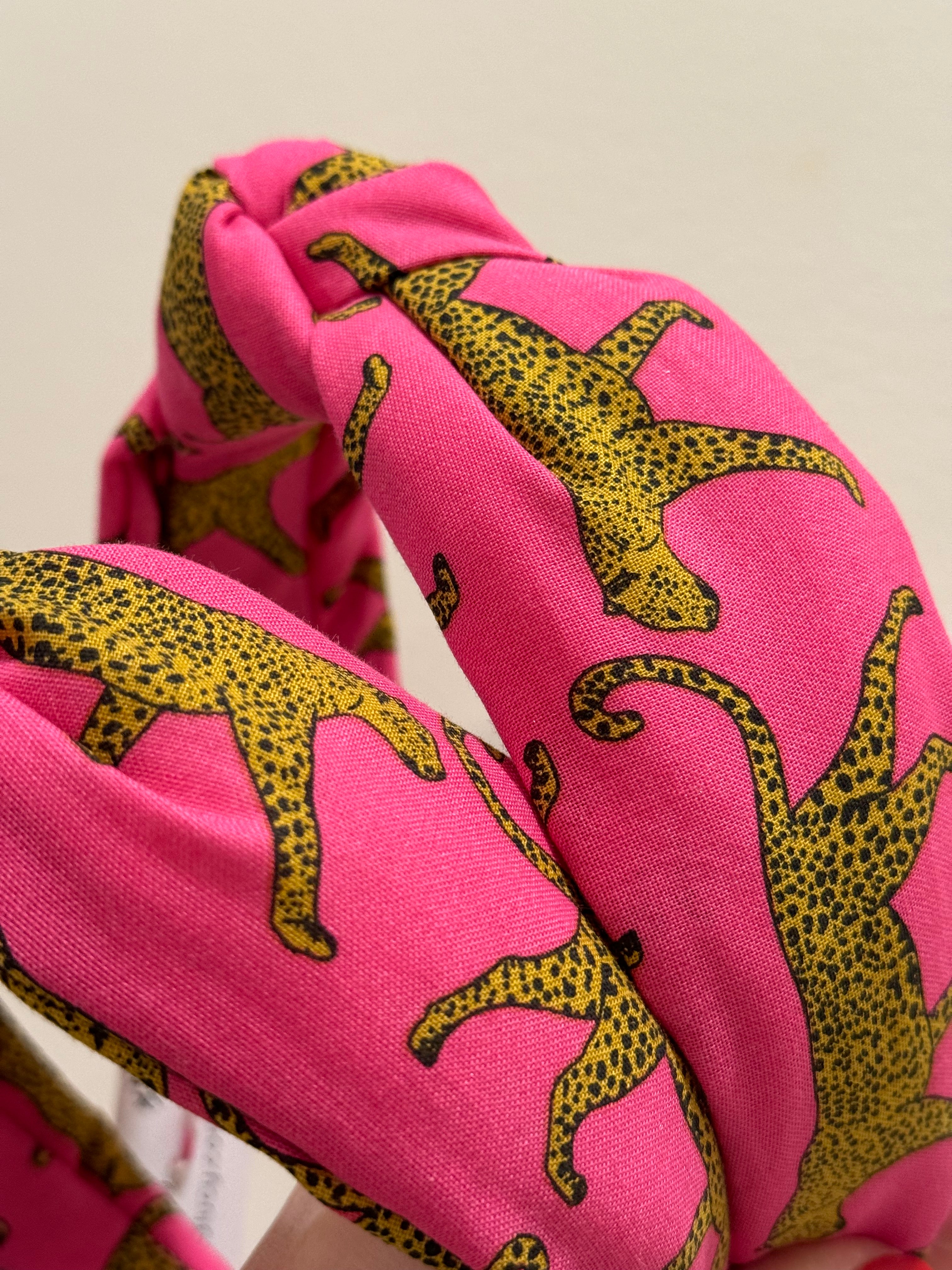 Hot Pink Leopard headband