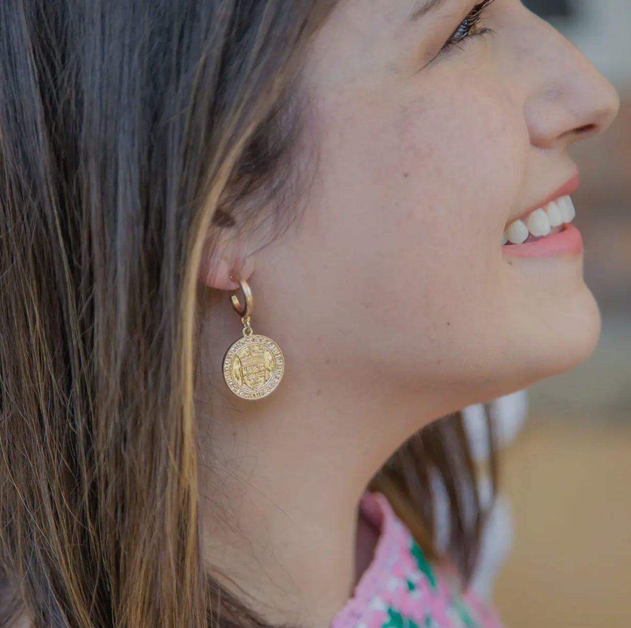 French Coin earrings