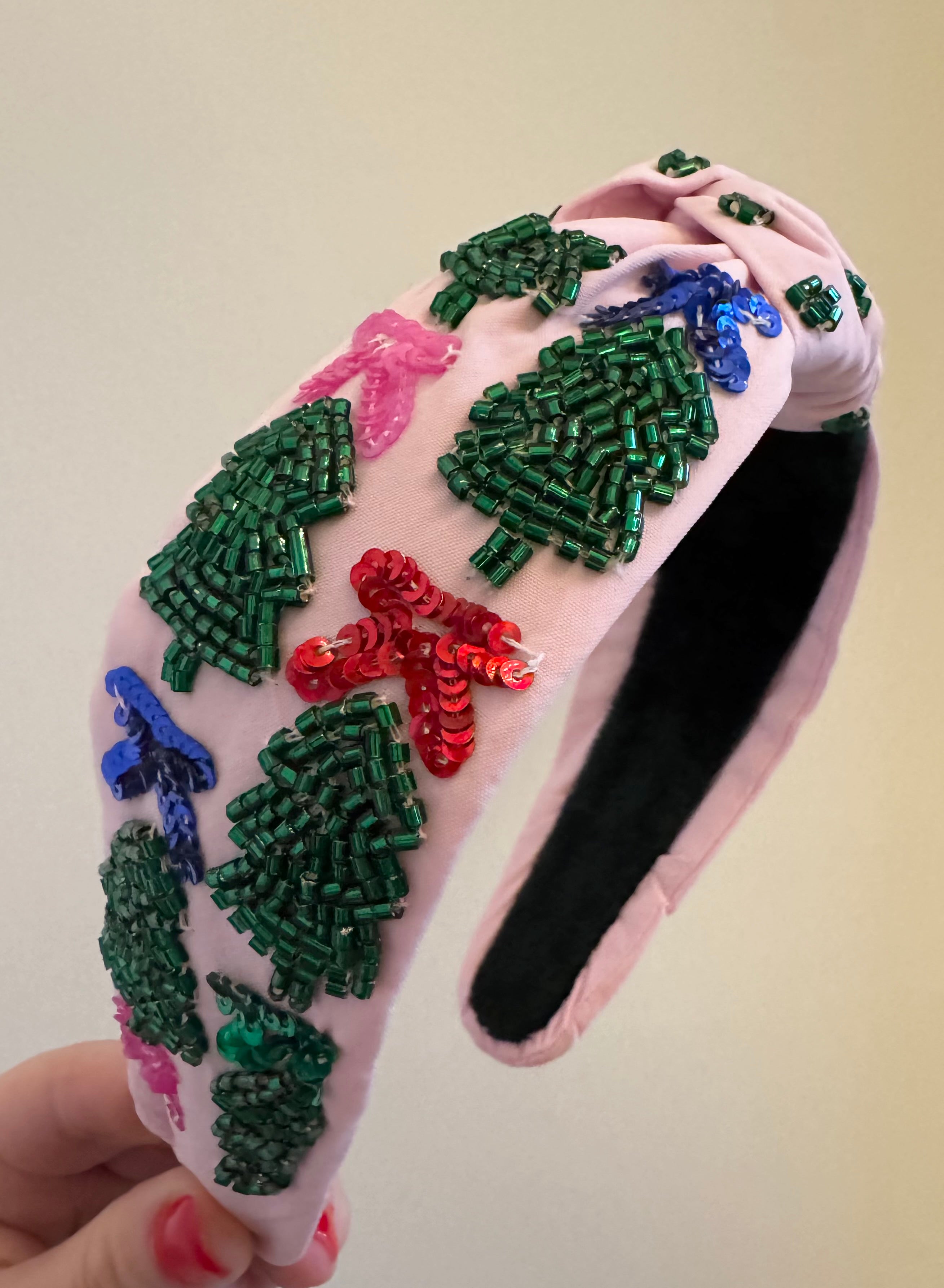 Pink Christmas headband