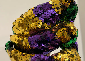 Mardi Gras sequin headband