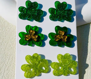 Acrylic Clover studs