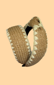 Scalloped Raffia headband