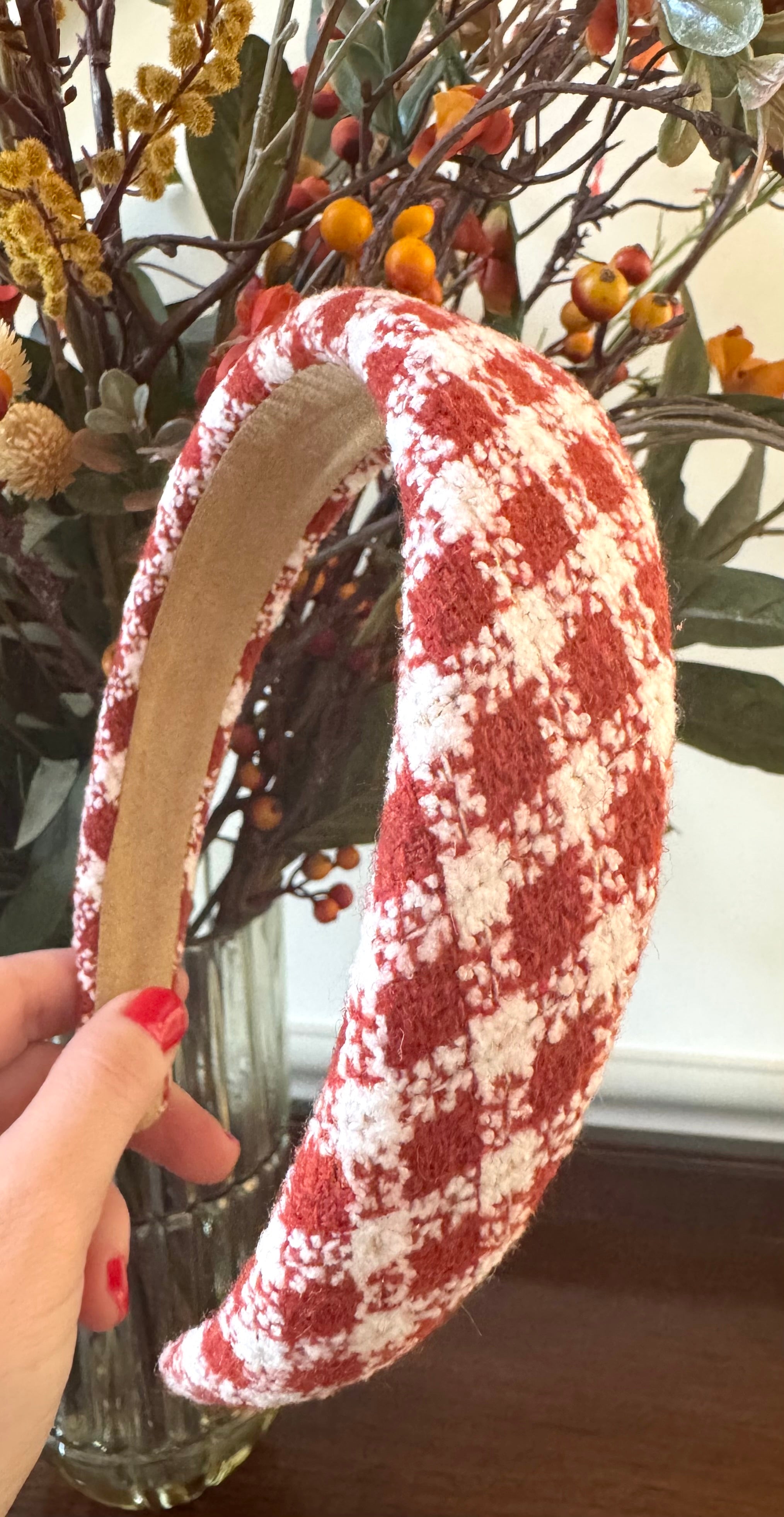 Christmas tweed headbands