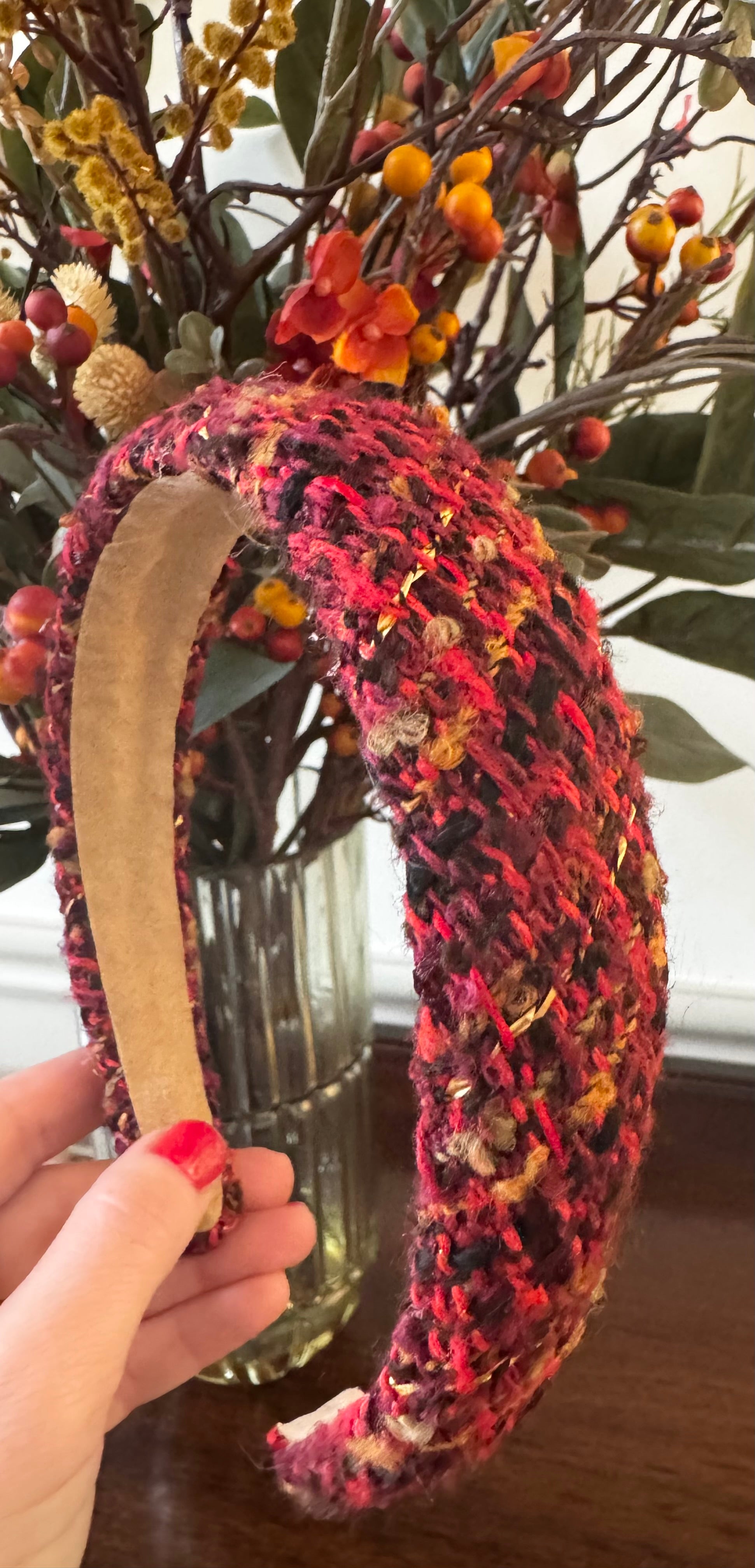 Christmas tweed headbands