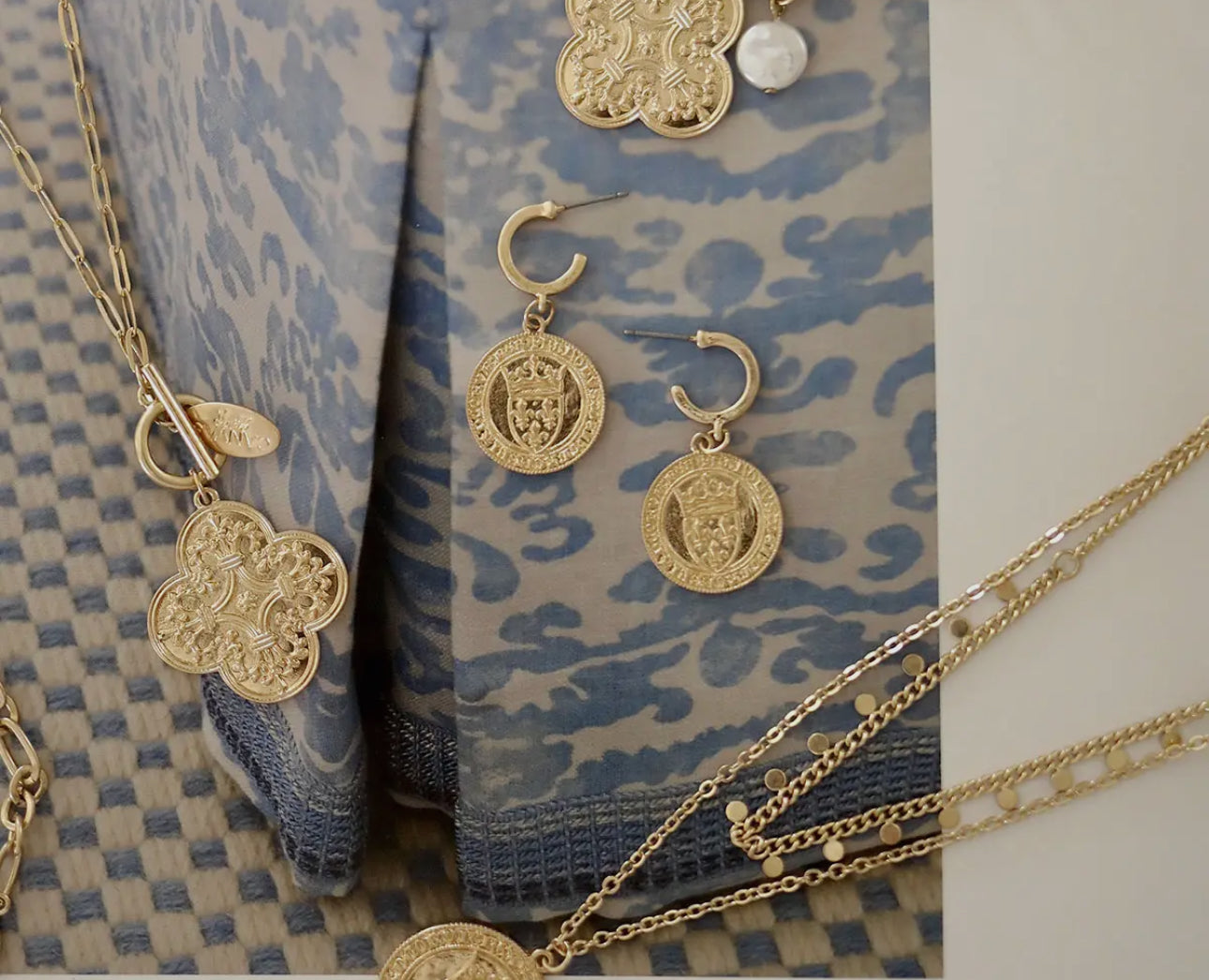 French Coin earrings