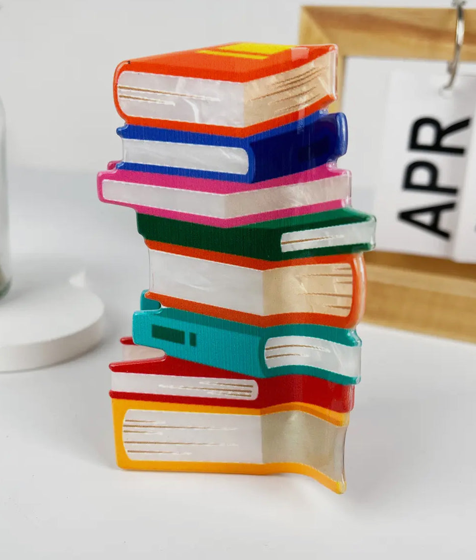 Book Stack hairclip