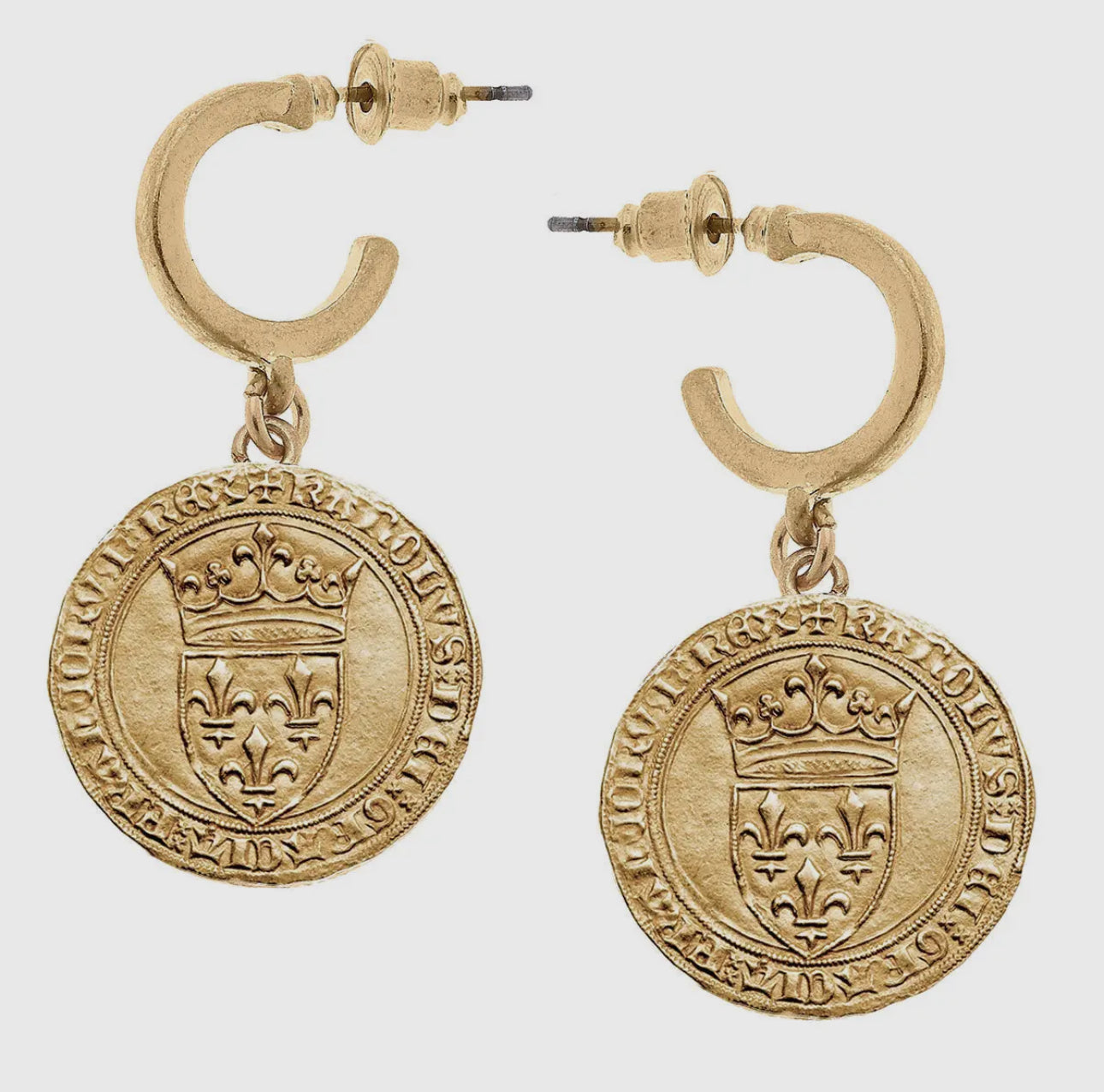 French Coin earrings