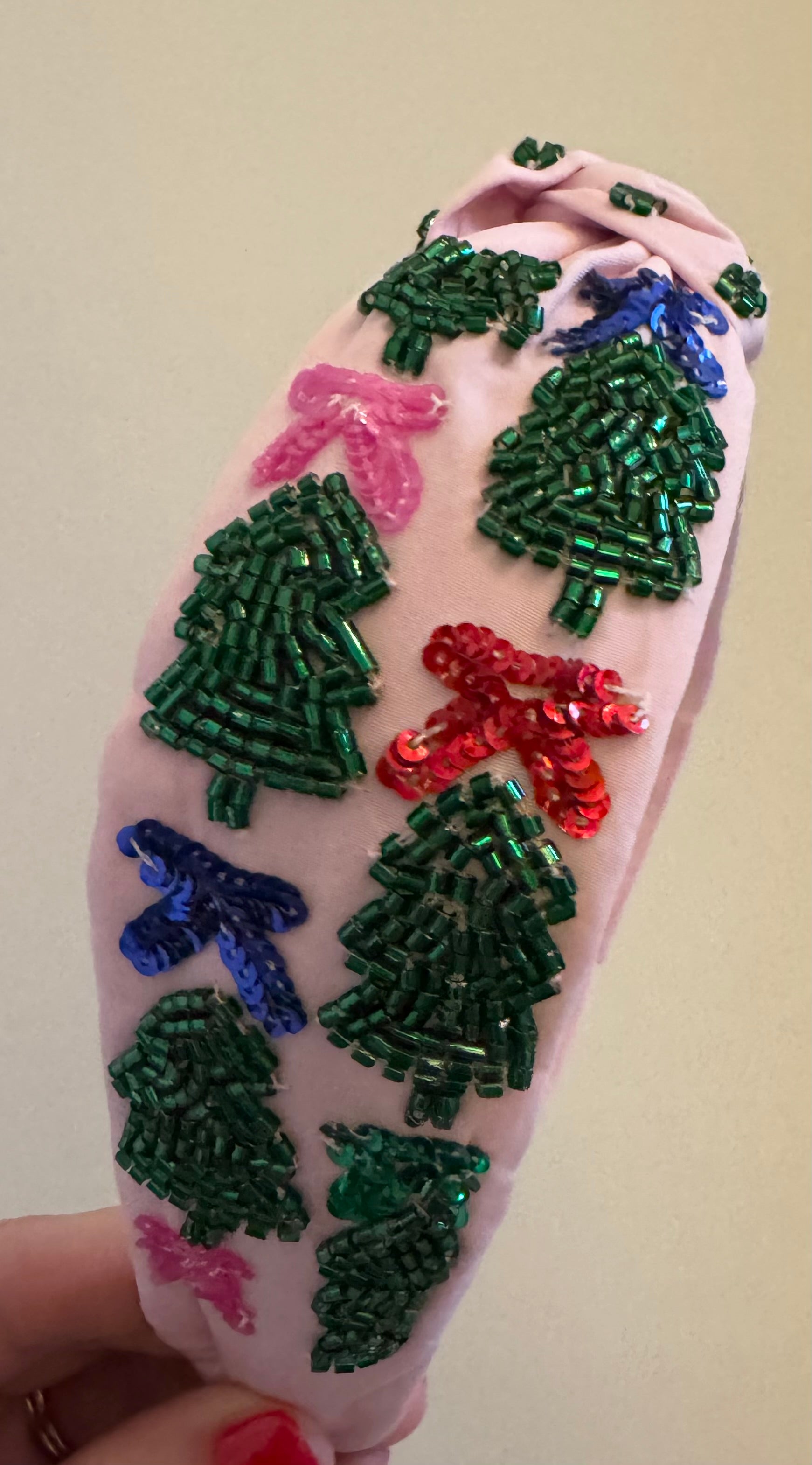 Pink Christmas headband