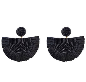 Raffia Fringed earrings