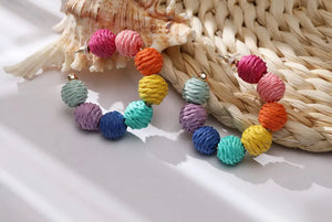 Rainbow Rattan hoops