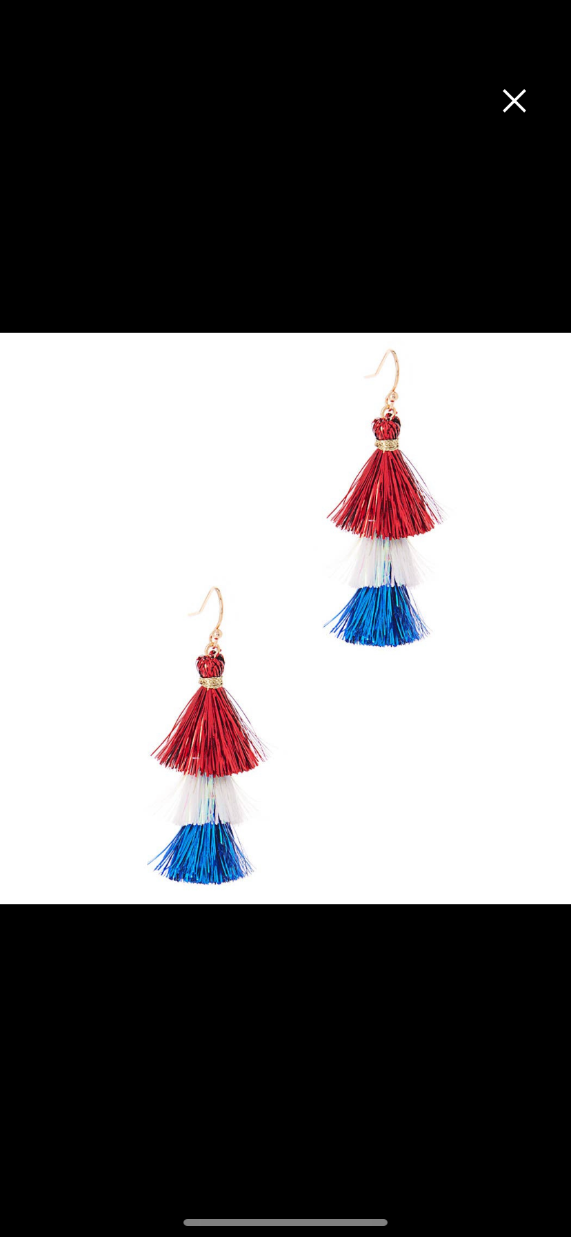 Red white and Blue tassels