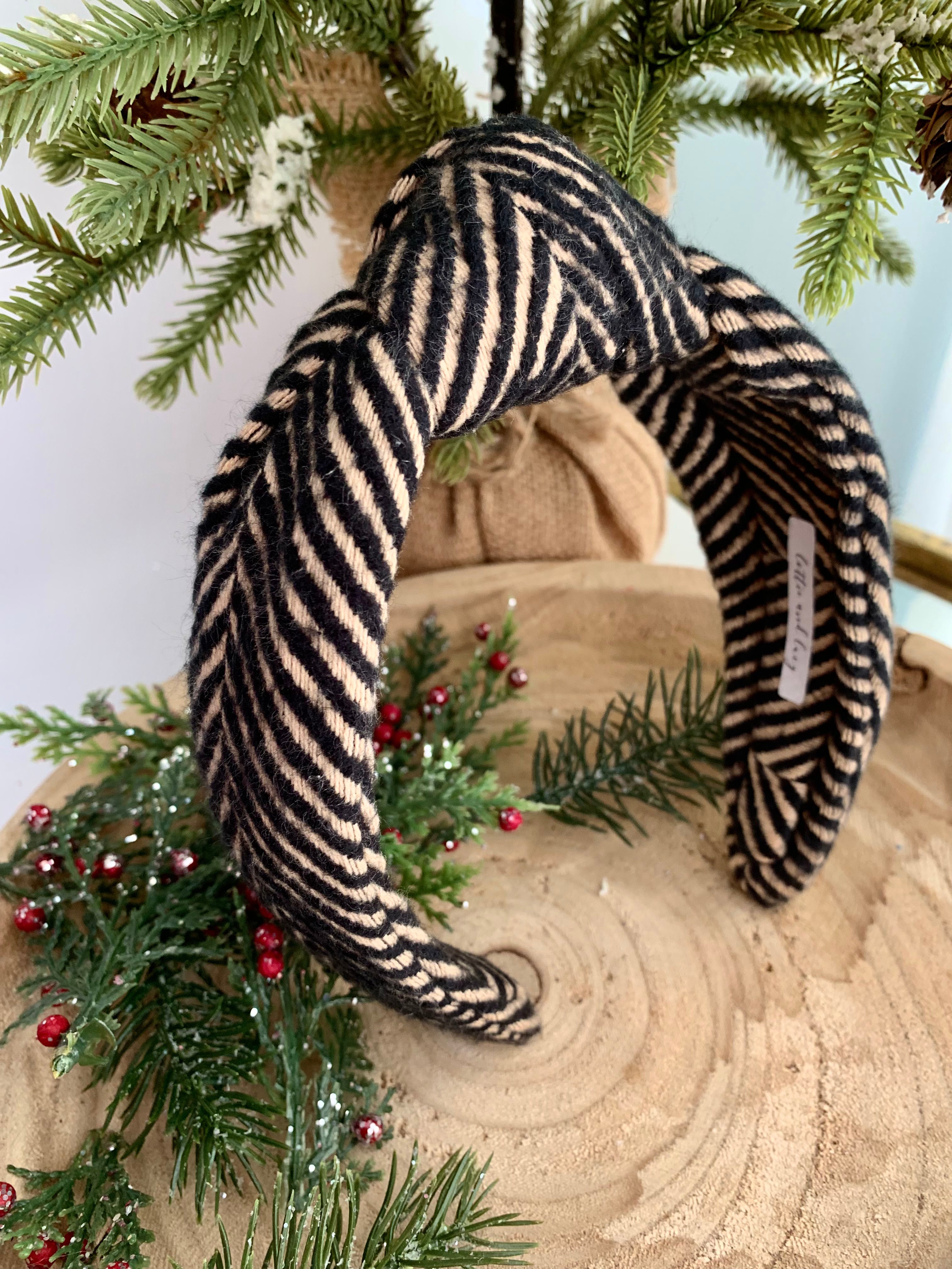 Textured striped headband