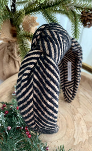 Textured striped headband