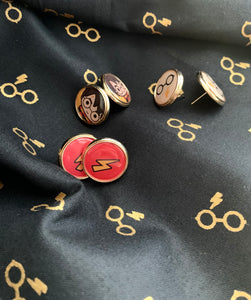 Harry Potter button earrings