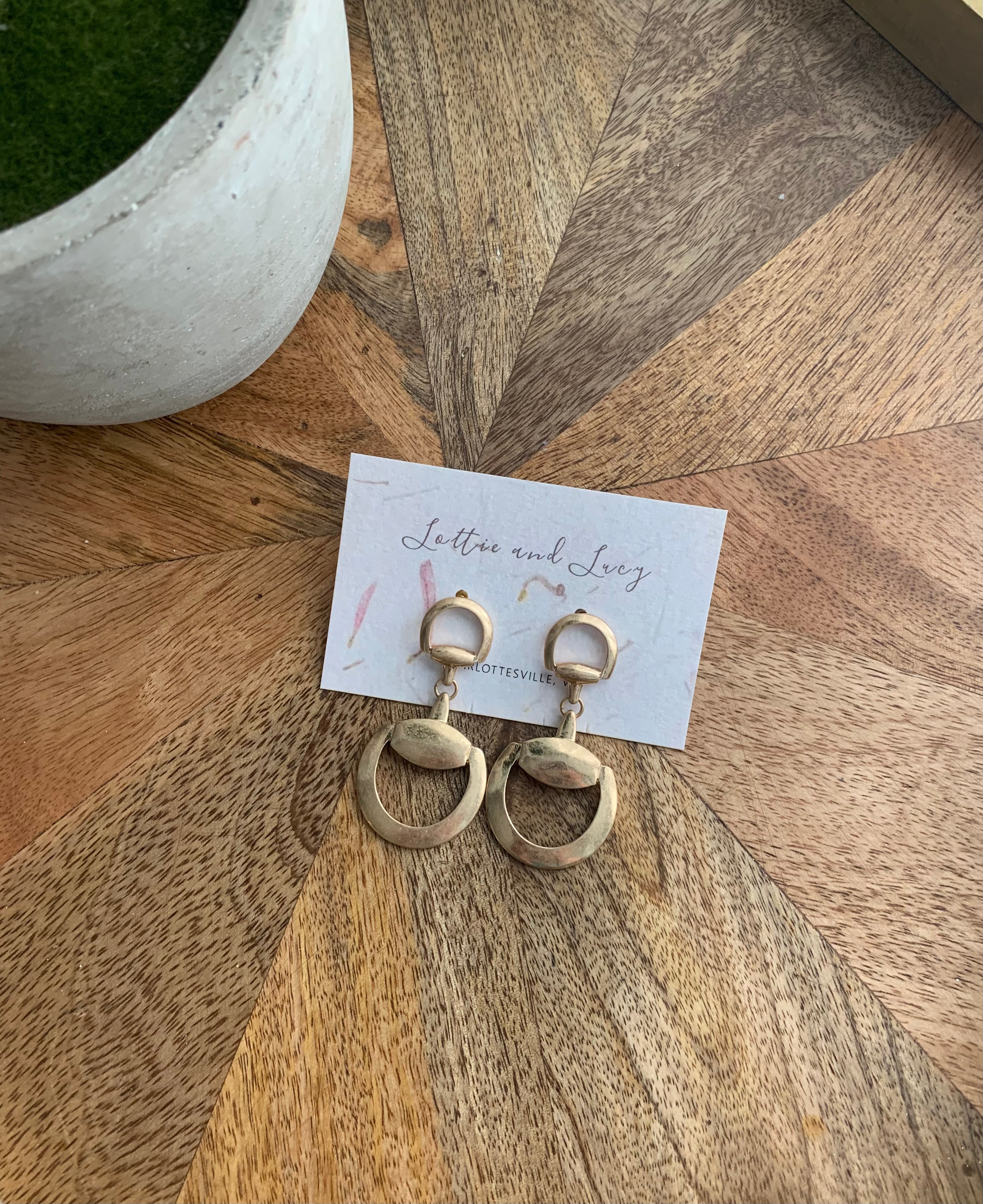 Horsebit earrings