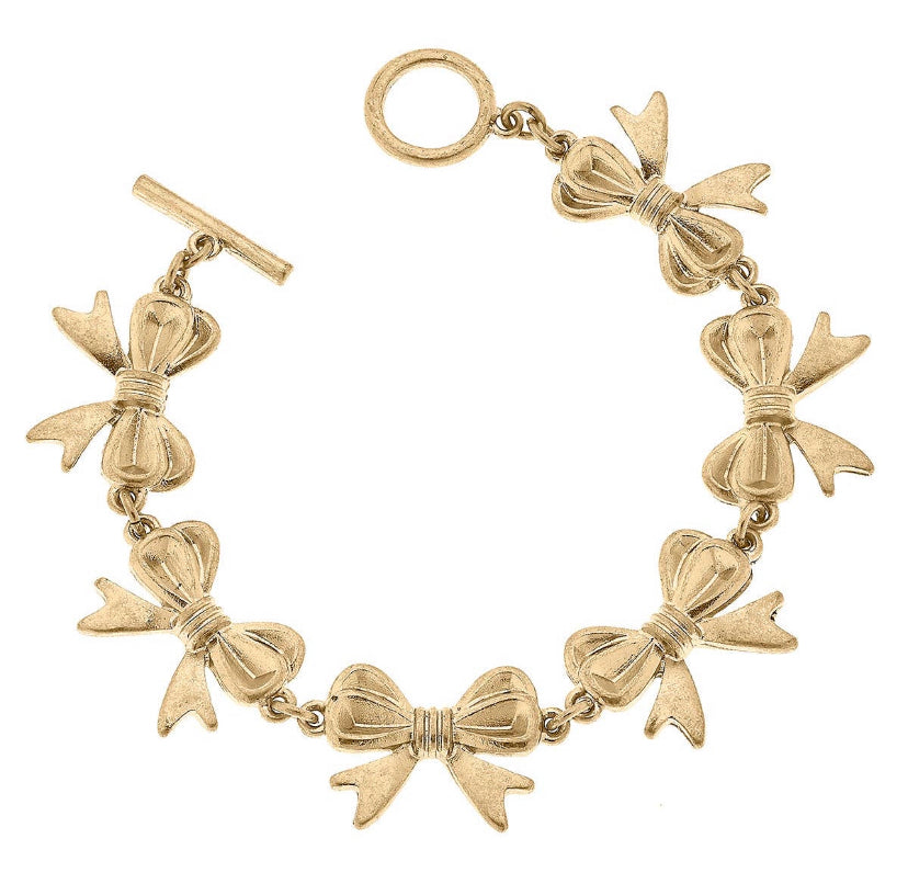 Bow Linked toggle bracelet