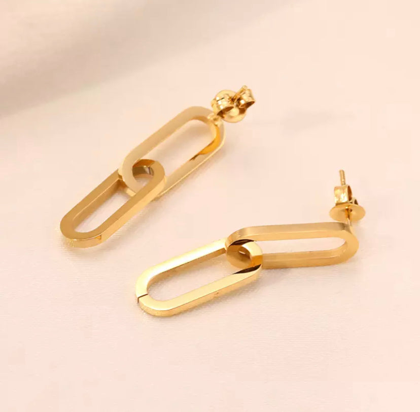 Paperclip Link earrings