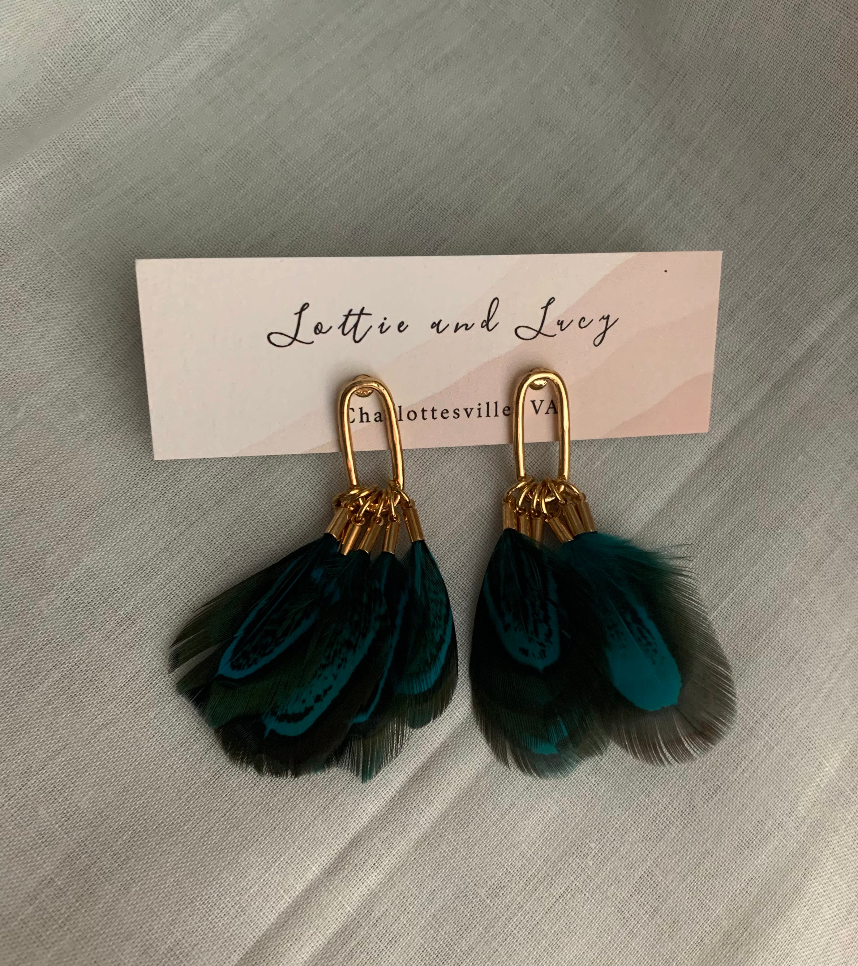 Peacock Feather Tassel earrings