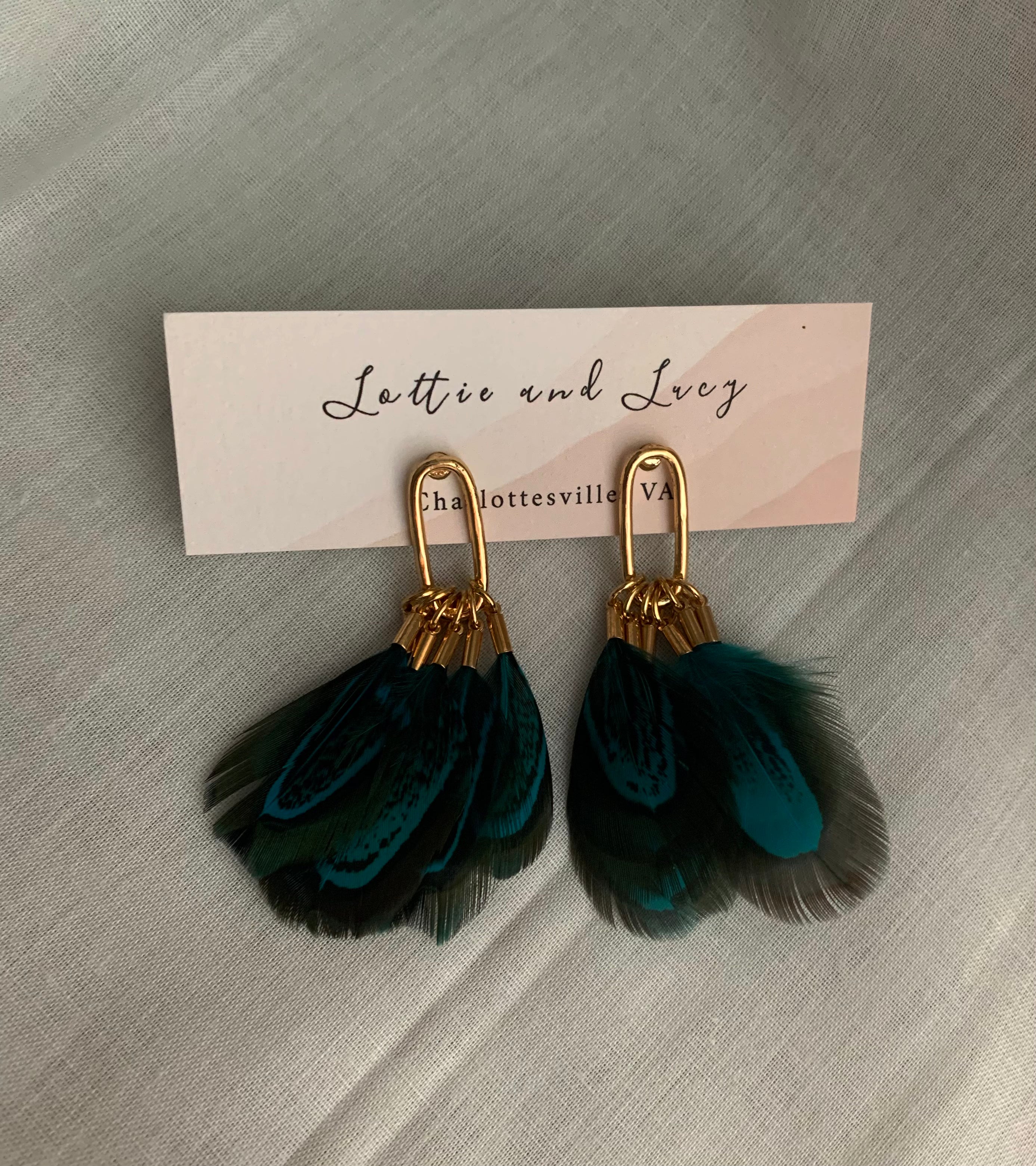 Feather 2025 tassel earrings