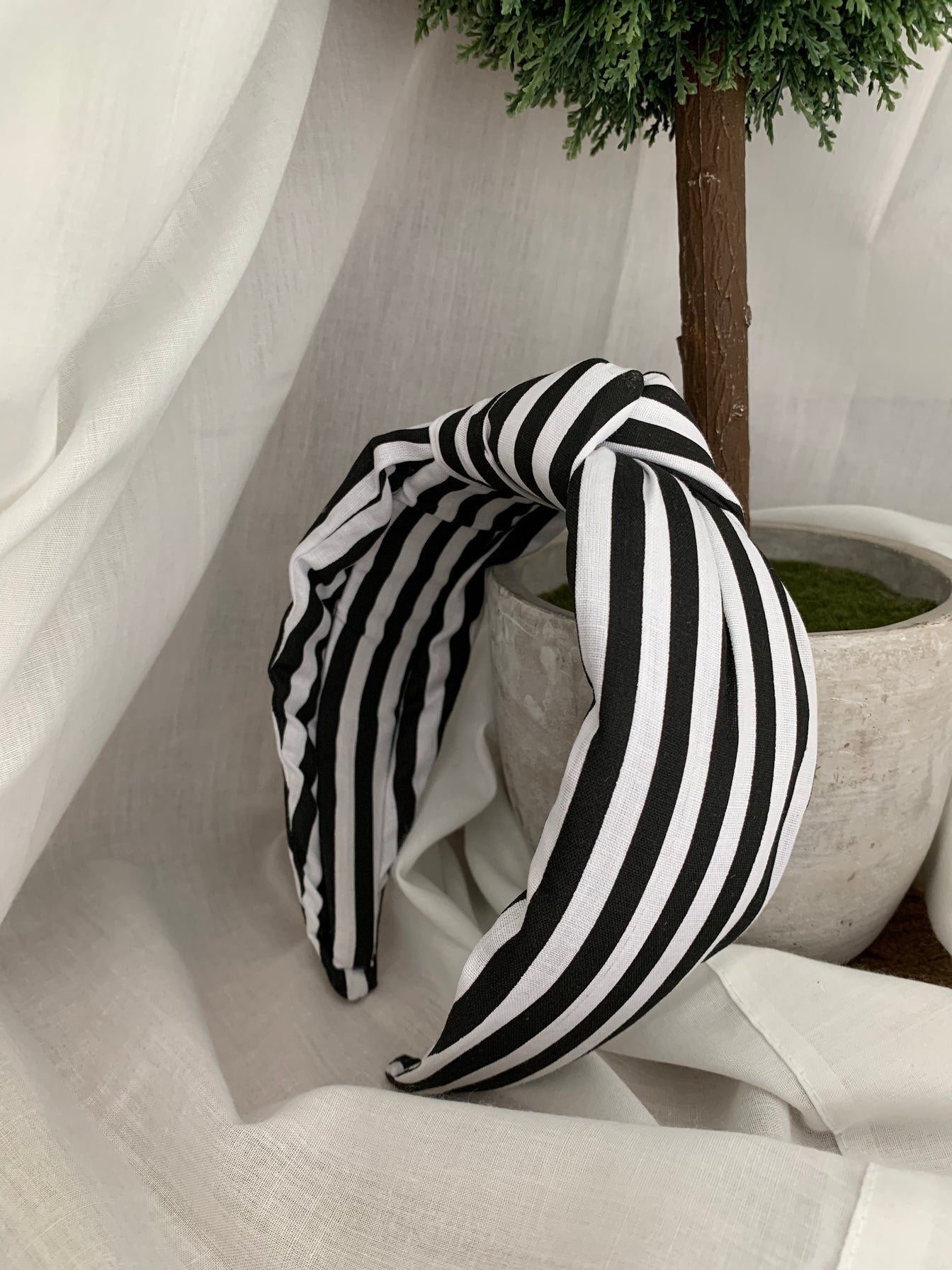 Black and White Stripe headband
