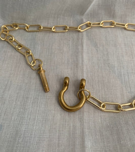 Gold Horseshoe Lock necklace