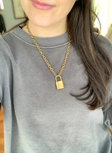 LV lock necklace