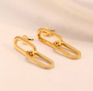 Paperclip Link earrings