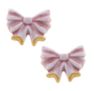 Porcelain Pink Bow earrings