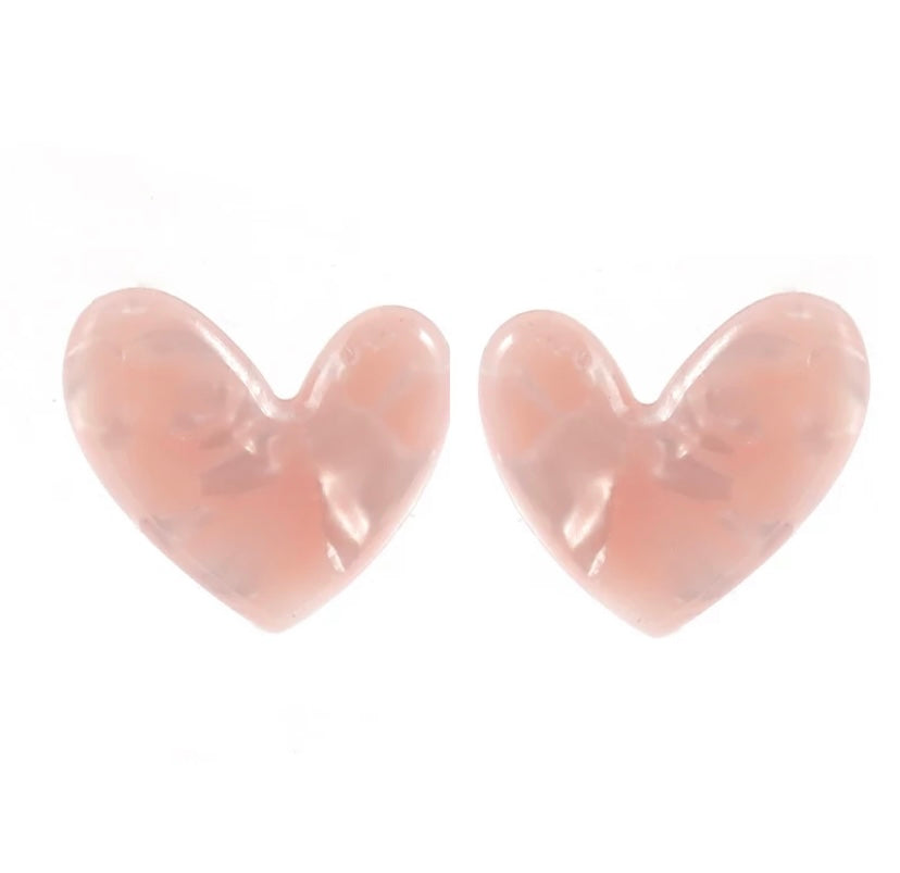 Tortoise Heart Studs