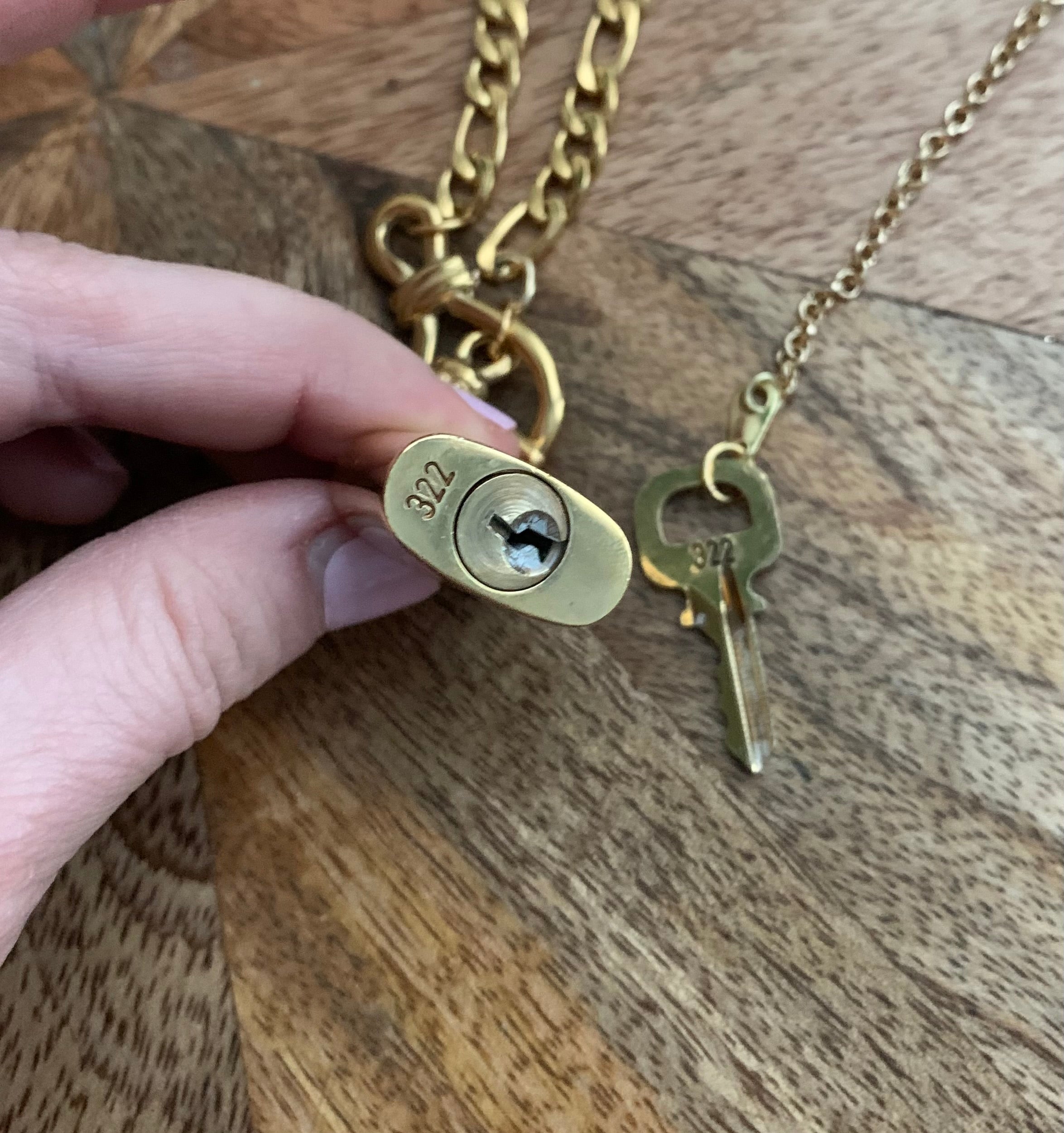 lv lock key necklace