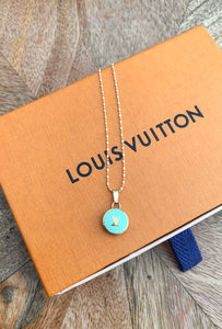 Tiny Mint LV necklace