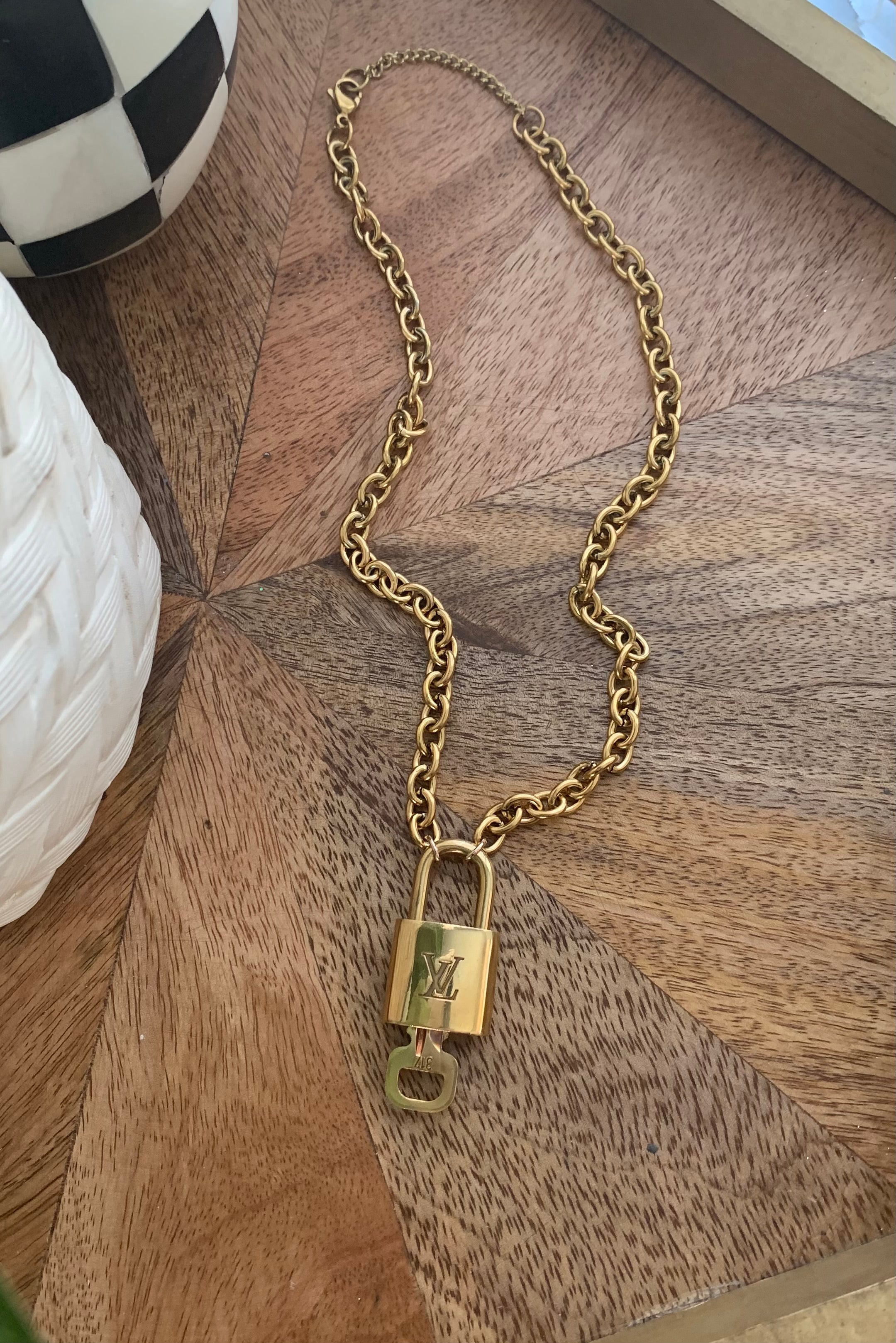 LV Lock & Key Necklace