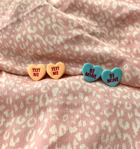 Conversation Hearts studs